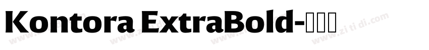 Kontora ExtraBold字体转换